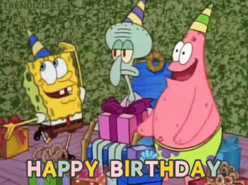 Happy Birthday Spongebob GIF - Happy Birthday Spongebob Birthday Surprise GIFs