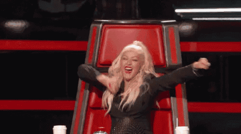 The Voice - Christina Excited GIF