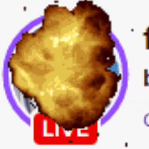 a pixel art image of a cookie with a live icon