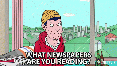 What Newspapers Are You Reading Aaron Paul GIF - What Newspapers Are You Reading Aaron Paul Todd Chavez GIFs
