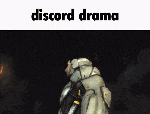 a screenshot of a video game with the words discord drama above it
