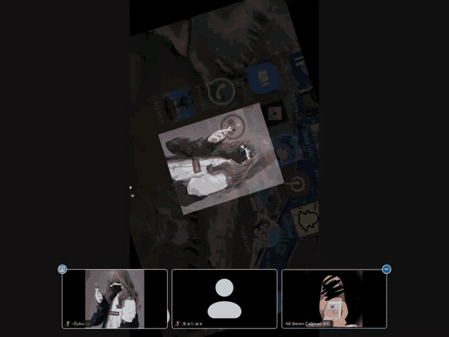 a phone screen shows a picture of a girl and a snapchat logo