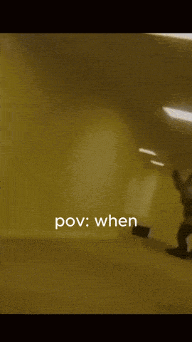 a blurred image of a person with the words pov when on the bottom