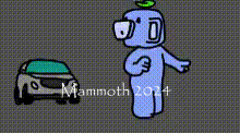 a cartoon of a man standing next to a car with the year 2024