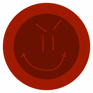 a red circle with a yellow circle in the middle