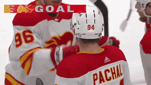 a hockey player with the name pachal on his jersey