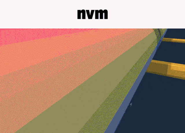 the word nvm is on a white background