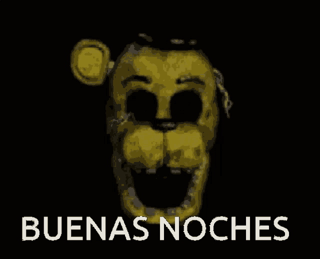 a yellow background with the words buenas noches written on it