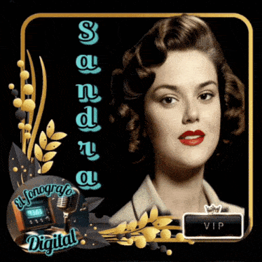 a picture of a woman is surrounded by the words vip and el fonografo digital