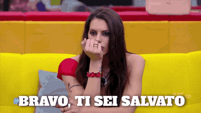 Bravo Ti Sei Salvato Antonella Fiordelisi GIF - Bravo Ti Sei Salvato Antonella Fiordelisi Grande Fratello Vip7 GIFs