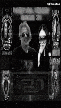 a black and white photo of a man and a woman with the words metaleur on it