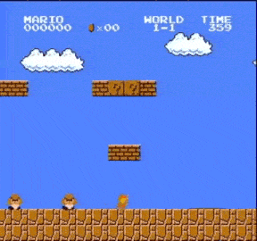 a screenshot of a video game called mario with a time of 359 seconds