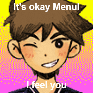 a cartoon of a boy with the words it 's okay menul i feel you