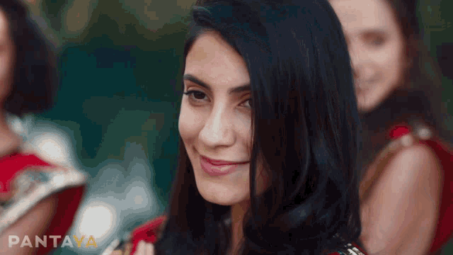 a close up of a woman 's face with the word pantaya in the background