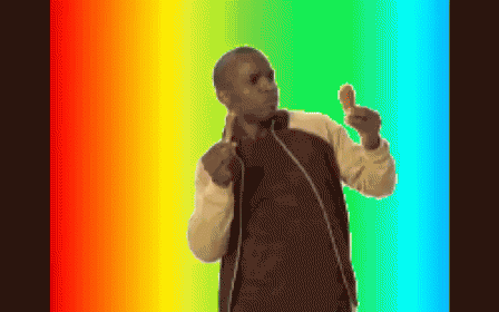 When Your Parents Make A Food That You Love For Dinner... GIF - Dancing Rainbow Chicken GIFs