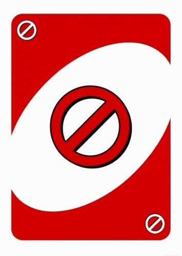 a red uno card with a white circle and a red circle