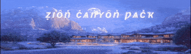 a picture of the zion canyon pack in the desert