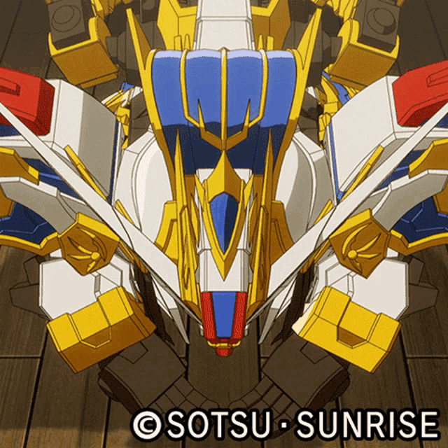 a picture of a robot that says osotsu sunrise