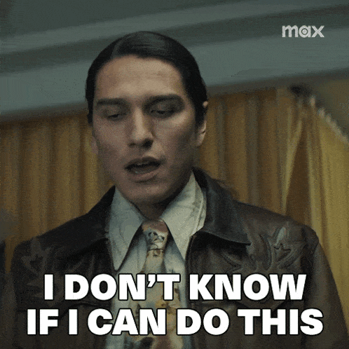 a man in a suit and tie says i don 't know if i can do this