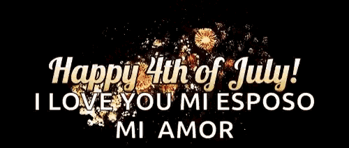 a happy 4th of july greeting with fireworks in the background