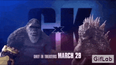 Godzilla X Kong The New Empire Unite 2024 GIF - Godzilla X Kong The New Empire Unite 2024 Gxk Theater Ad GIFs