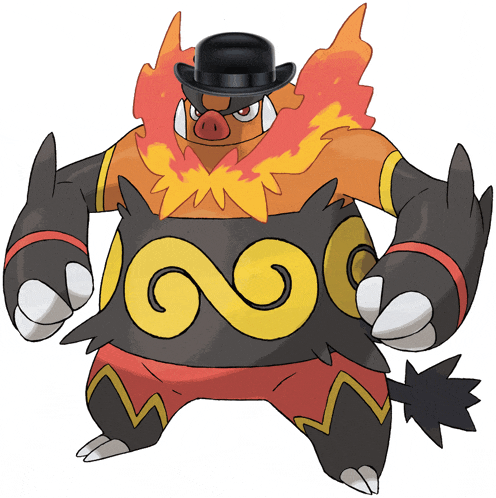 a cartoon drawing of a pokemon with a top hat on