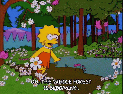Frolic GIF - Spring Time Blooming Lisa Simpson GIFs