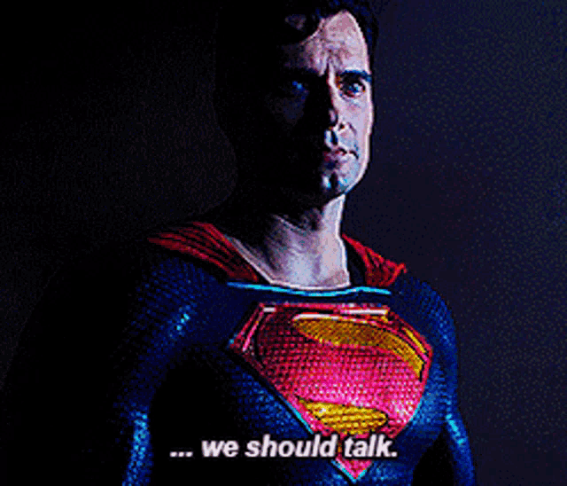 Superman We Should Talk GIF - Superman We Should Talk Black Adam Movie GIFs