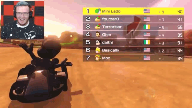 a screenshot of a video game with mini ladd in the top left corner