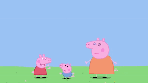 Peppa Pig Piggy In The Middle GIF - Peppa Pig Piggy In The Middle George Pig GIFs