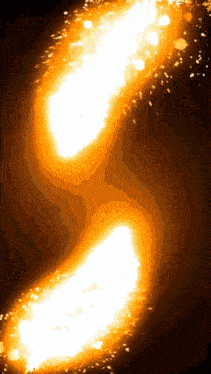 the letter s is surrounded by fire and sparks on a dark background