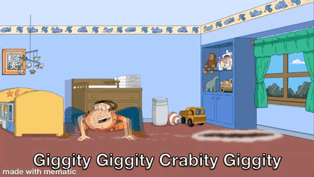 a giggity giggity crabity giggity made with mematic poster