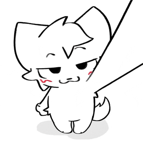 a black and white drawing of a cat taking a selfie with a sword .