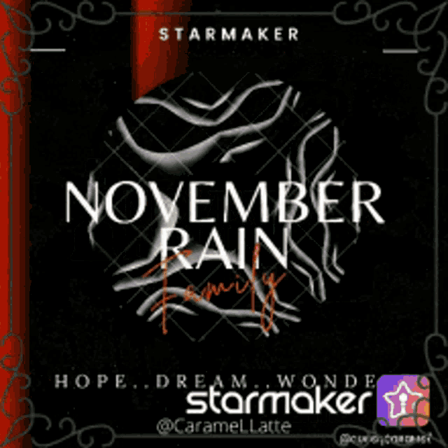 a picture of a woman in a field with the words november rain family hope dream wonder
