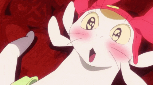 a cartoon character with a surprised expression on his face