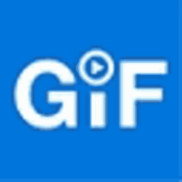 a blue background with the word gif on it