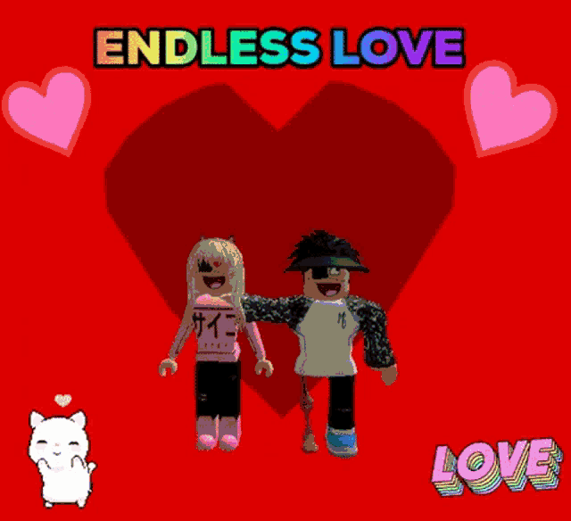 a picture of a boy and a girl with the words endless love