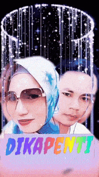 a picture of a man and a woman with the word dikappenti in the corner
