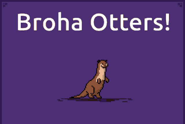 a pixel art drawing of a donut with the words broha otters