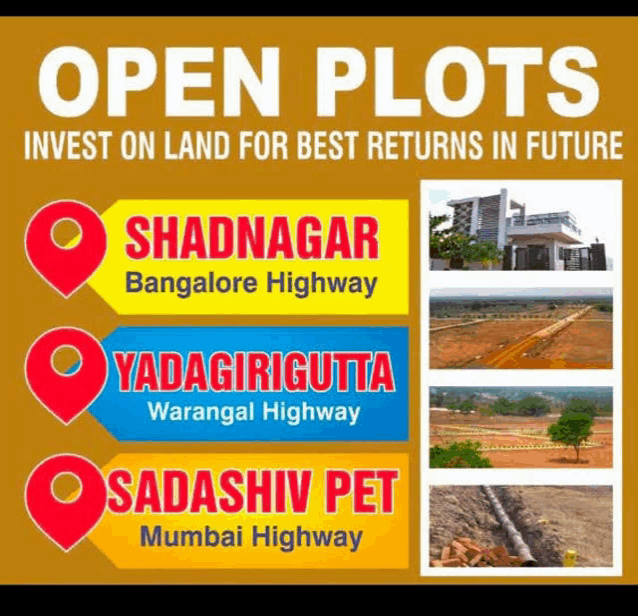 a sign that says open plots on it