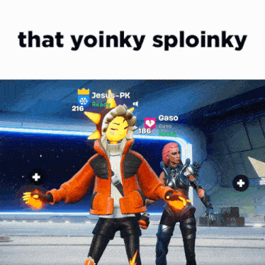 a screenshot of a video game with the words that yoinky sploinky