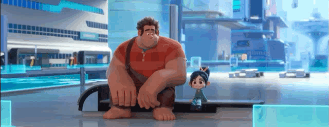 ralph and vanellope from wreck it ralph are sitting on the floor