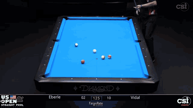 a pool table with a diamond logo on it