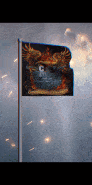 a flag that says community game's alliance on it
