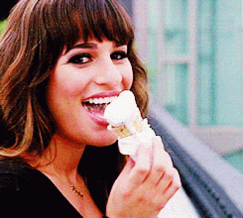 Glee Rachel Berry GIF - Glee Rachel Berry Ice Cream GIFs