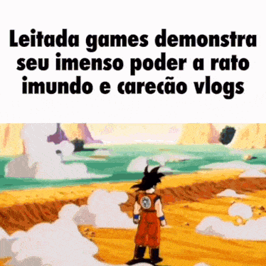 a cartoon of a man standing in a desert with the words leitada games demonstrate