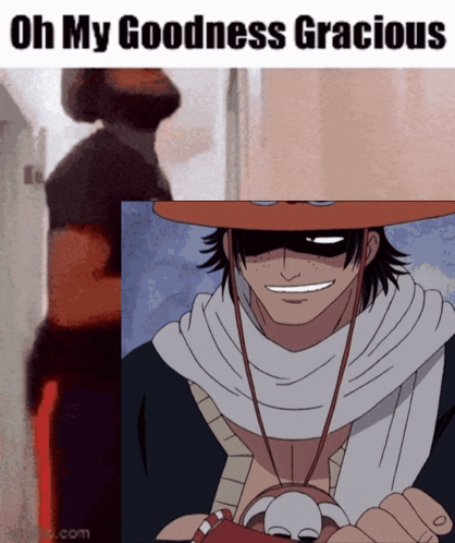 a picture of a man and a picture of ace from one piece