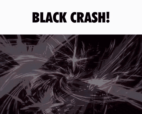 a black background with the words black crash