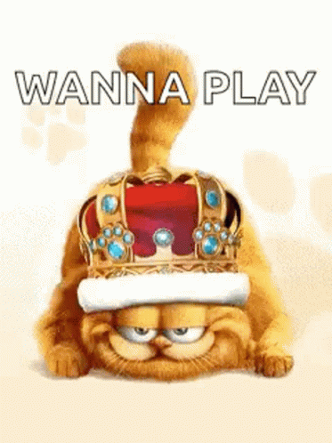 Wanna Play Garfield GIF