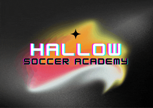 a logo for the hallow soccer academy with a star